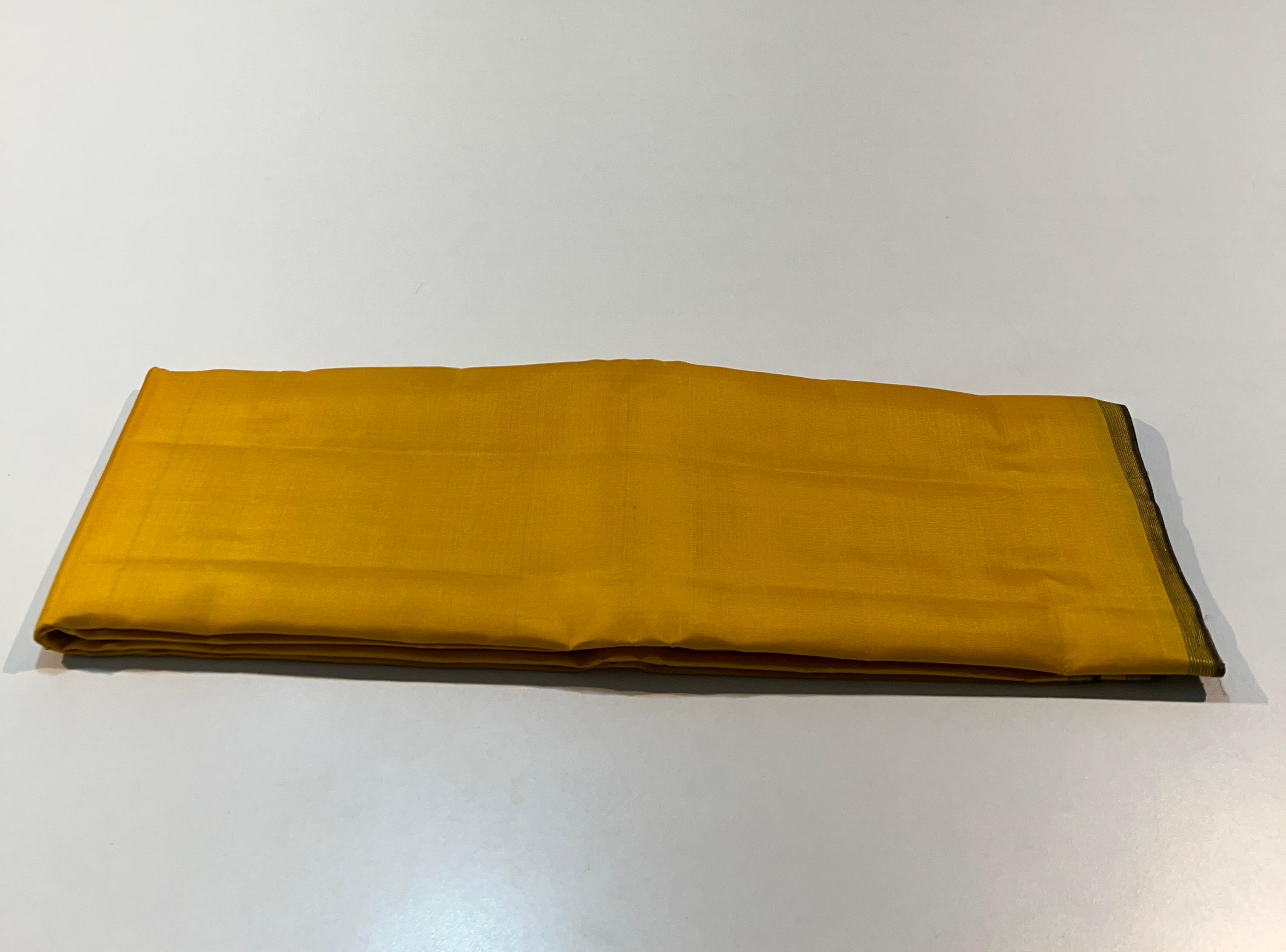 YELLOW & BLACK COLOUR COMBINATION KANCHIPURAM SILK SAREE