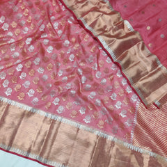 RED & GOLD COLOUR ZARI KOTA SILK SAREE